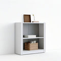 Weisses Regal aus melaminbeschichteter Spanplatte, 80 x 30 x 100 cm