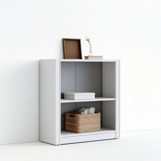 Weisses Regal aus melaminbeschichteter Spanplatte, 80 x 30 x 100 cm