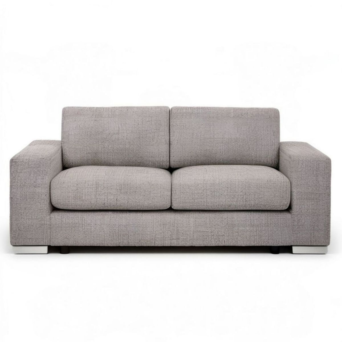 2-Sitzer-Sofa Grau/Silber, 170 x 88 x 85 cm, Polyesterbezug