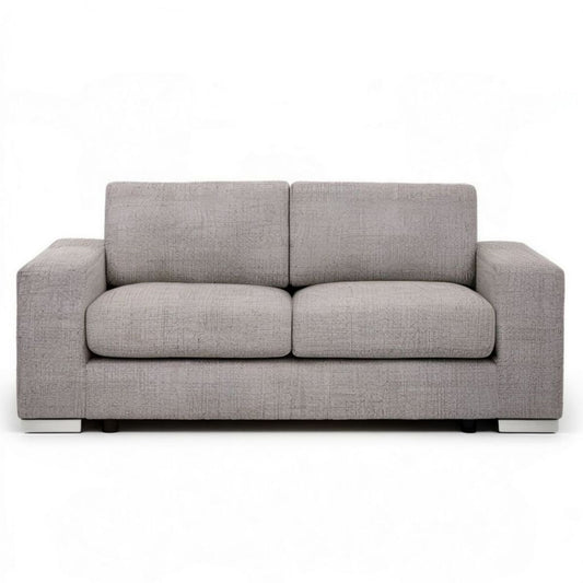 2-Sitzer-Sofa Grau/Silber, 170 x 88 x 85 cm, Polyesterbezug