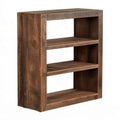 Bücherregal aus massivem Akazienholz, Dunkelbraun, 60 x 30 x 90 cm, mit 3 offenen Fächern