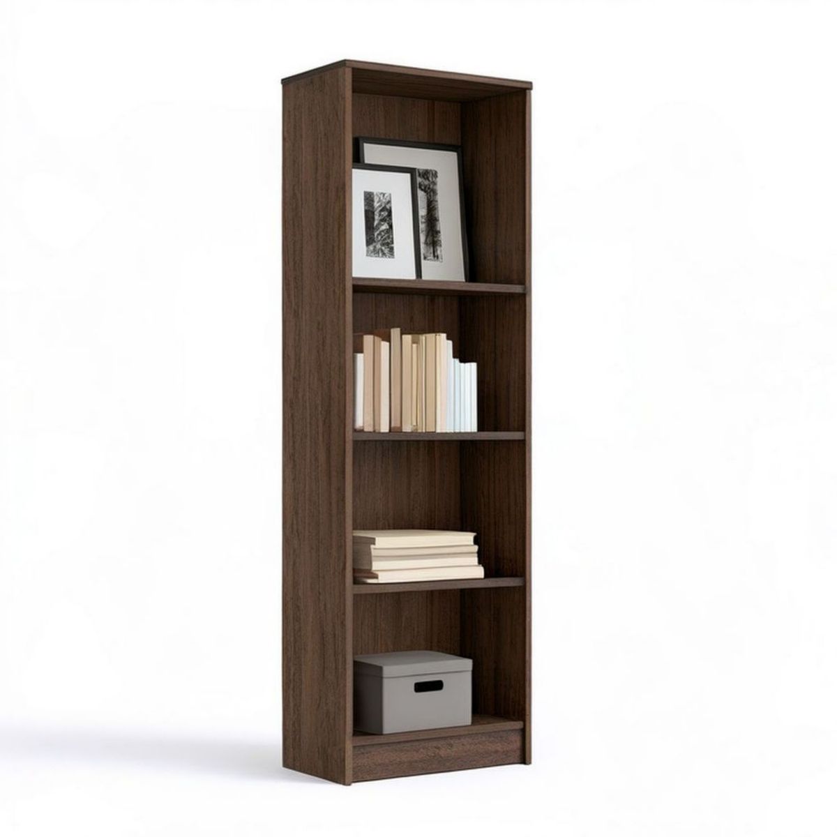 Standregal 60 x 30 x 180 cm in Dunkelbraun, Spanplatte